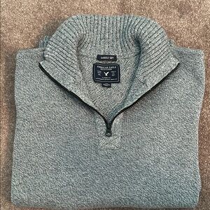 American Eagle Outfitters Men's Zip-Up Gray Sweater